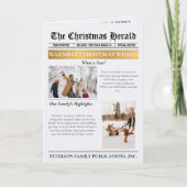 クリスマス新聞マルチフォト 年間レビュー シーズンカード (正面)