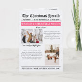 クリスマス新聞マルチフォト 年間レビュー シーズンカード (正面)