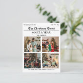 クリスマス新聞家族のニュースレター写真 ポストカード (スタンド正面)