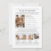 クリスマス新聞年レビュー7枚 シーズンカード (裏面)