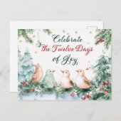 クリスマス日ポスター12枚 シーズンポストカード (正面/裏面)