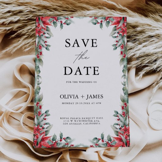 クリスマス日付の保存テンプレート 招待状