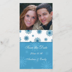 クリスマス日付の写真結婚カードを保存 セーブザデート