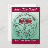 クリスマス日付はがきを保存 案内ポストカード (正面/裏面)