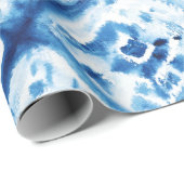 クリスマス日本の絞り染めしぼりパターンホリデー ラッピングペーパー (ロールコーナー)