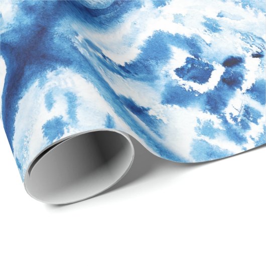 クリスマス日本の絞り染めしぼりパターンホリデー ラッピングペーパー (ロールコーナー)