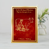 クリスマス日12人、乳しぼりメイド 箔シーズンカード (立ち正面)