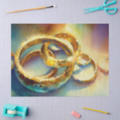 クリスマス日12回：金リングや輪(C)、 薄葉紙 (クラフト)