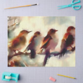 クリスマス日12回：鳥を呼ぶ(A)、 薄葉紙 (クラフト)