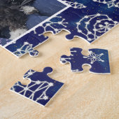 クリスマス星座パターン |家族の写真 ジグソーパズル (側面)