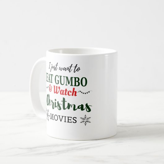 クリスマス映画とグンボおもしろいケージャンルイジアナ コーヒーマグカップ (正面左)