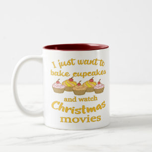 クリスマス映画とベーキング ツートーンマグカップ