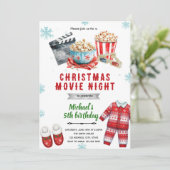 クリスマス映画とポップコーンの招待状 招待状 (スタンド正面)