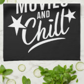 クリスマス映画と冷たい家族のクリスマスギフト キッチンタオル (折り畳み)