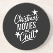 クリスマス映画と冷たい家族のクリスマスギフト コースター (正面)