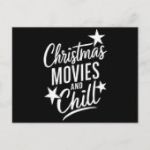 クリスマス映画と冷たい家族のクリスマスギフト シーズンポストカード (正面)