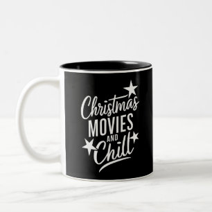 クリスマス映画と冷たい家族のクリスマスギフト ツートーンマグカップ