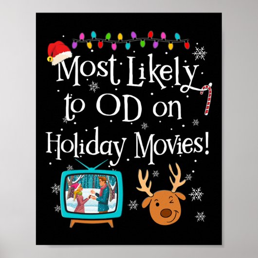 クリスマス映画に毒されがち 楽しいクリスマスの面白グッズ ポスター (正面)