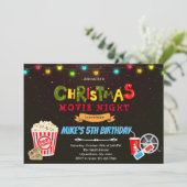 クリスマス映画の夜をテーマにした招待状 招待状 (スタンド正面)