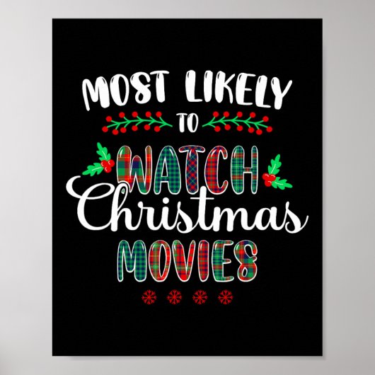 クリスマス映画の家族を見る可能性が最も高おもしろいい ポスター (正面)