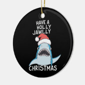 クリスマス映画の皮肉っぽい口ごたえを食べる セラミックオーナメント (左)