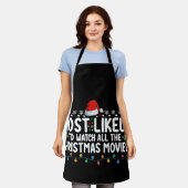 クリスマス映画を全部見るタイプ エプロン (着用した状態)