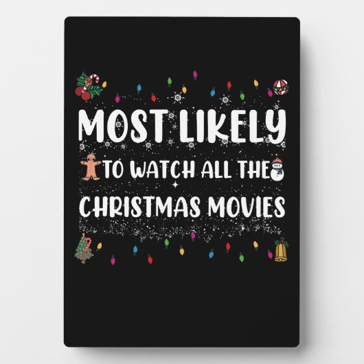 クリスマス映画を全部見るタイプ フォトプラーク (正面)