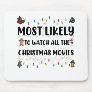 クリスマス映画を全部見るタイプ マウスパッド