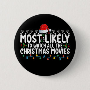 クリスマス映画を全部見るタイプ 缶バッジ