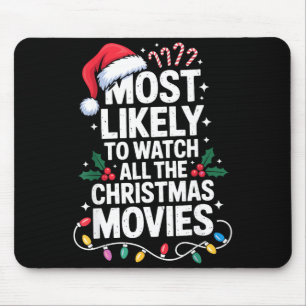 クリスマス映画を全部見る可能性大な人 フモ マウスパッド