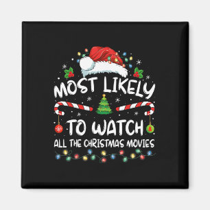クリスマス映画を全部見る可能性大 クリスマス マグネット