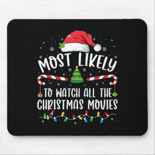 クリスマス映画を全部見る確率が最も高いマッチ マウスパッド