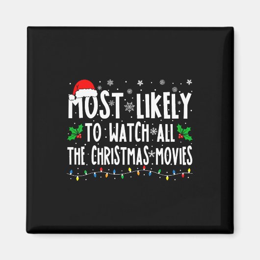 クリスマス映画を全部見る+マッチン マグネット (正面)