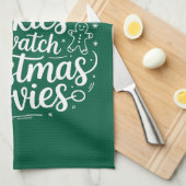 クリスマス映画を見てクッキーを作りたい キッチンタオル (四つ折り)