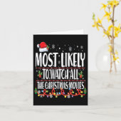 クリスマス映画を見る可能性が最も高い カード (黄色い花)