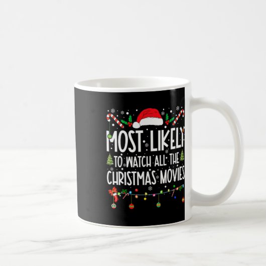 クリスマス映画を見る可能性が最も高い コーヒーマグカップ (右)