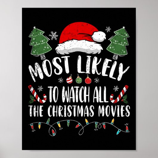 クリスマス映画を見る可能性が最も高い ポスター (正面)