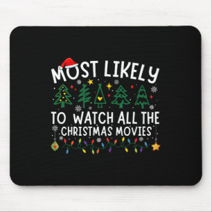 クリスマス映画を見る可能性が最も高い マウスパッド