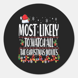 クリスマス映画を見る可能性が最も高い ラウンドシール