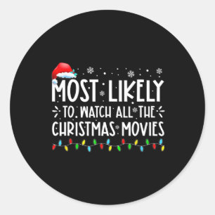 クリスマス映画を見る可能性が最も高い ラウンドシール