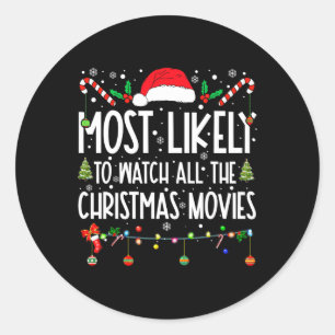 クリスマス映画を見る可能性が最も高い ラウンドシール