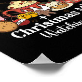 クリスマス映画を見るTシャツ ファミリーM ポスター (角)