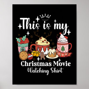 クリスマス映画を見るTシャツ ファミリーM ポスター
