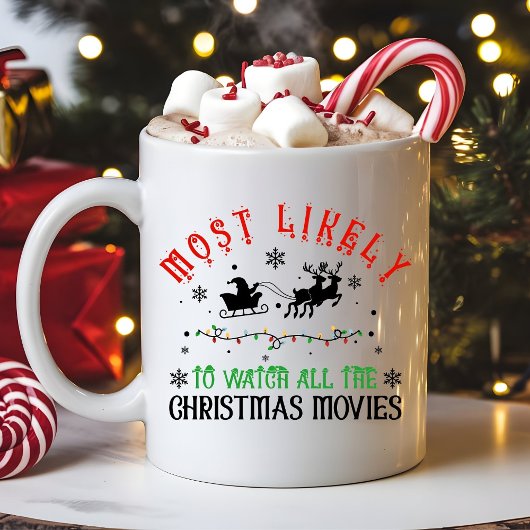 クリスマス映画を観るのが好きすぎて面白い コーヒーマグカップ