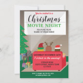クリスマス映画ナイトパーティーキッズフェスティバルムービー 招待状 (正面)
