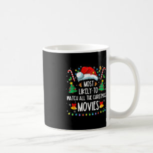 クリスマス映画ファンを見る可能性が最も高い コーヒーマグカップ