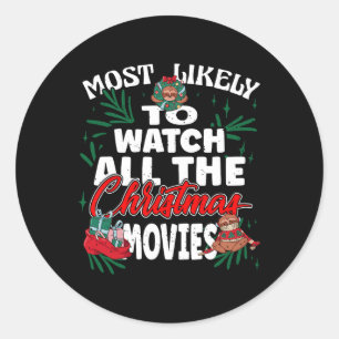 クリスマス映画ファンを見る可能性が最も高い ラウンドシール