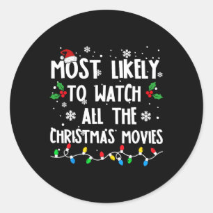 クリスマス映画ファンを見る可能性が最も高い ラウンドシール