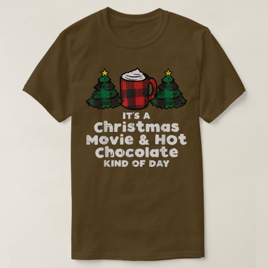 クリスマス映画ホットチョコレートクリスマスPJsパジャマ私 Tシャツ (デザイン正面)
