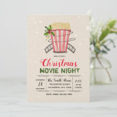 クリスマス映画夜招待 招待状 (スタンド正面)